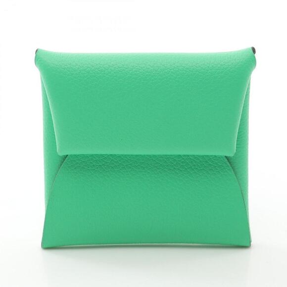 HERMES Green Leather Wallet - Picture 1 of 7